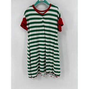 Girls Dotdotsmile Night Gown Red, Green and White Christmas Size 3/4 New with Ta